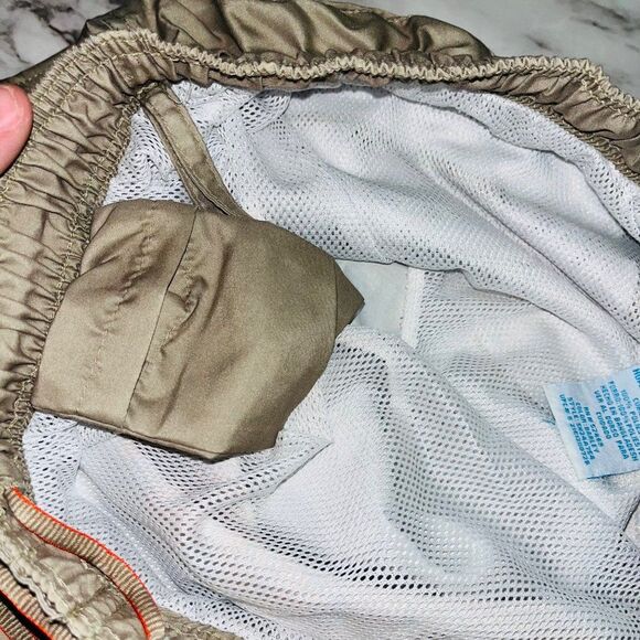 Sand N Sun | Swim Trunks Elastic Waist Built in Liner | Tan | Mens | L (36-38) - Picture 5 of 7